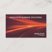 Abstract Fire Light Tech Business Computer  Visitekaartje (Voorkant)