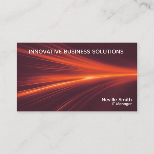 Abstract Fire Light Tech Business Computer  Visitekaartje (Voorkant)