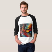 "Abstract Firestorm Art T-shirt" T-shirt (Voorkant volledig)
