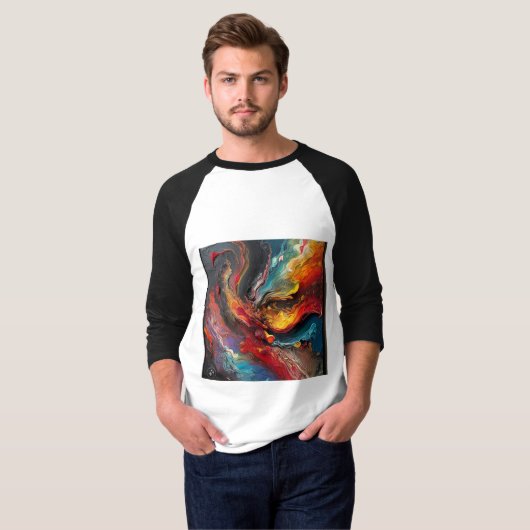"Abstract Firestorm Art T-shirt" T-shirt (Voorkant volledig)