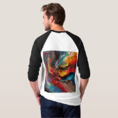 "Abstract Firestorm Art T-shirt" T-shirt (Achterkant volledig)