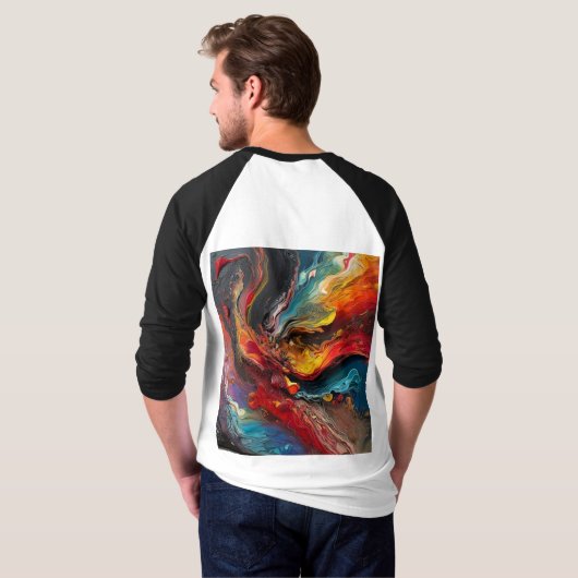 "Abstract Firestorm Art T-shirt" T-shirt (Achterkant volledig)