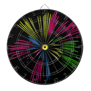 Abstract Fireworks Explosion Dart Board Dartbord