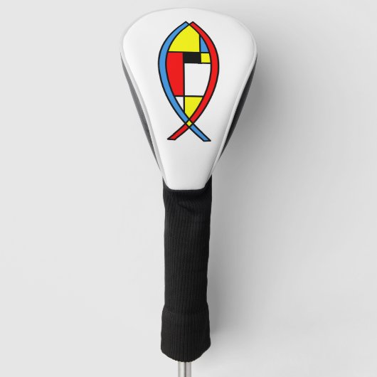 Abstract Fish Golf Head Hoesje Golfheadcover (Voorkant)