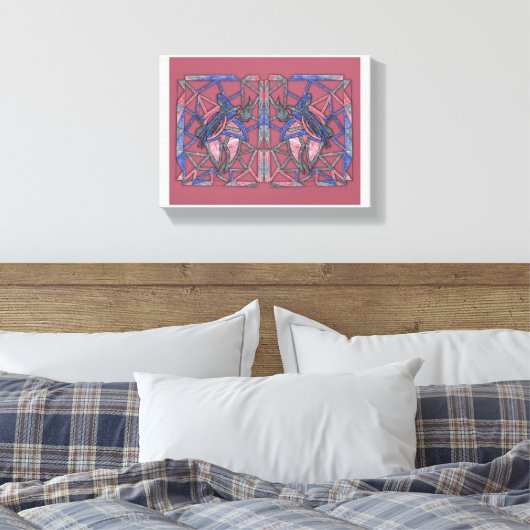 Abstract Flame Weaver Canvas (Insitu (Slaapkamer))