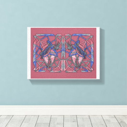 Abstract Flame Weaver Canvas (Insitu (Houten vloer))