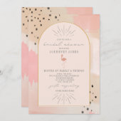 Abstract Flamingo Roze Vrijgezellenfeest Kaart (Voorkant / Achterkant)