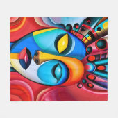 Abstract Fleece Deken (Voorkant (Horizontaal))