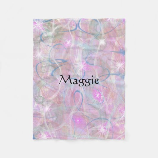Abstract fleece deken in roze (Voorkant)