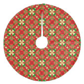 Abstract Fleece Kerstboom Rok (Voorkant)