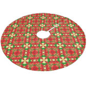 Abstract Fleece Kerstboom Rok (Gekanteld)