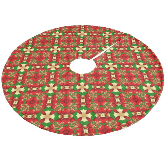 Abstract Fleece Kerstboom Rok (Gekanteld)