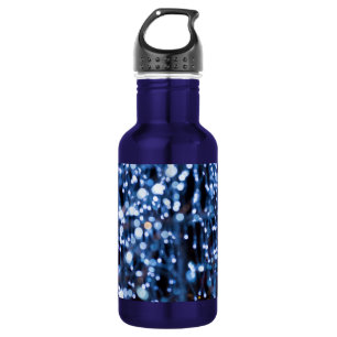 Abstract flesje blauw licht water waterfles
