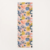 Abstract flessenpatroon en vogelpatroon Yogamat (Voorkant)