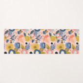  Abstract flessenpatroon en vogelpatroon Yogamat (Voorkant (horizontaal))