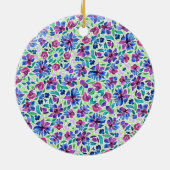 Abstract flessenpatroon - keramisch siermiddel keramisch ornament (Achterkant)