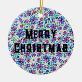 Abstract flessenpatroon - keramisch siermiddel ornament (Voorkant)