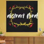 Abstract Floral Art Design | Modern Flower Canvas Afdruk (Insitu (Woonkamer))