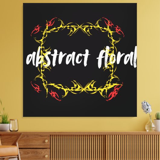 Abstract Floral Art Design | Modern Flower Canvas Afdruk (Insitu (Woonkamer))