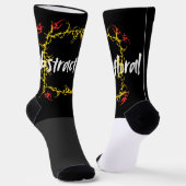 Abstract Floral Art Design | Modern Flower T-Shirt Sokken (Gebogen)