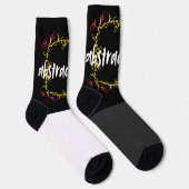 Abstract Floral Art Design | Modern Flower T-Shirt Sokken (Rechts)