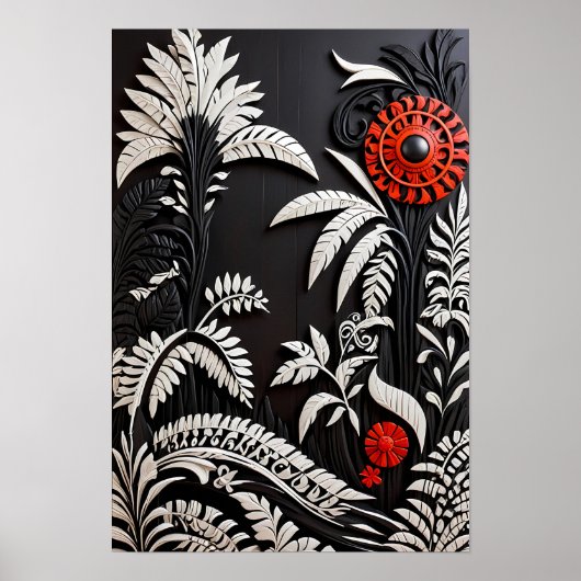 Abstract Floral Art Print (Voorkant)