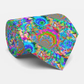 Abstract floral blue Sunflower Fields Forever Stropdas (Opgerold)