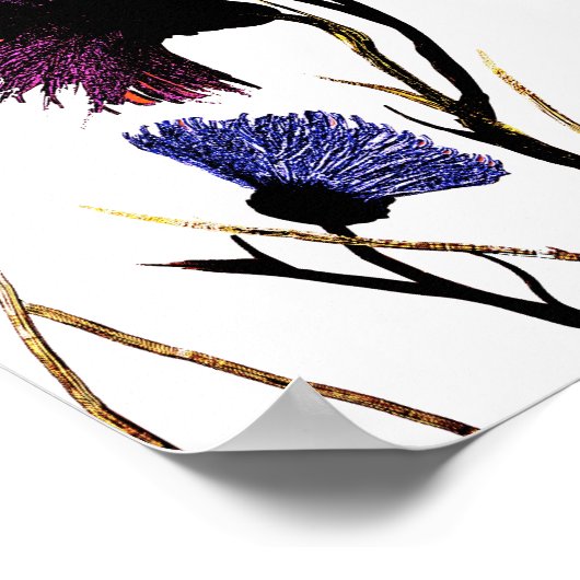 Abstract Floral Canvas Poster (Hoek)