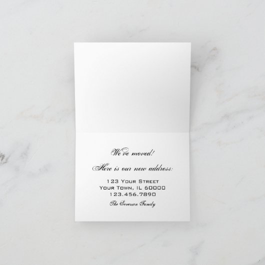 Abstract Floral Change of Address Aankondiging (Binnen)