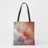 Abstract Floral Cloud Ink Landscape Tote Bag (Voorkant)