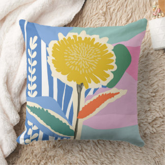 Abstract Floral Dandelion Color Blocks Modern  Kussen