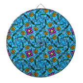 Abstract Floral Dart Board Dartbord (Voorkant)