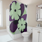 Abstract Floral Design Douchegordijn (In situ)