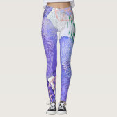 Abstract Floral design Leggings (Voorkant)