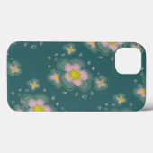 Abstract Floral Design (roze/blauwgroen) Case-Mate iPhone Case (Achterkant (horizontaal))