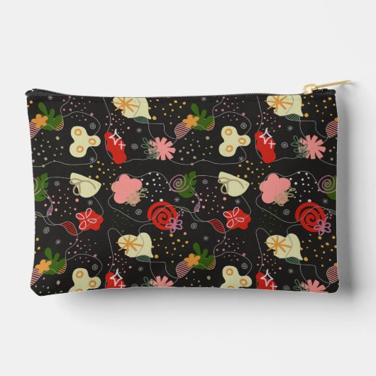 Abstract Floral Doodle Etui (Achterkant)