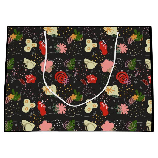 Abstract Floral Doodle Groot Cadeauzakje (Voorkant)