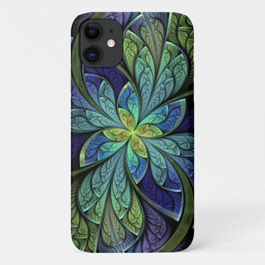 Abstract Floral Glas in lood La Chanteuse IV Case-Mate iPhone Case (Achterkant)