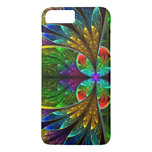 Abstract Floral Glas in lood Patroon Case-Mate iPhone Case (Achterkant)