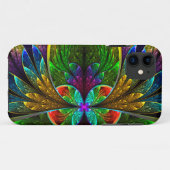 Abstract Floral Glas in lood Patroon Case-Mate iPhone Case (Achterkant (horizontaal))
