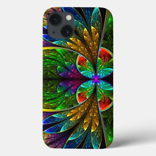 Abstract Floral Glas in lood Patroon Case-Mate iPhone Case (Achterkant)
