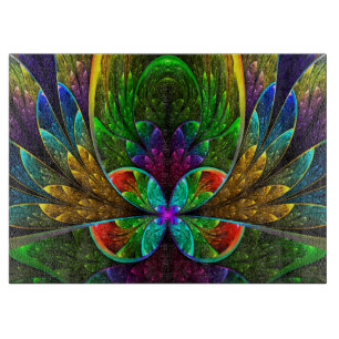 Abstract Floral Glas in lood Patroon Snijplank
