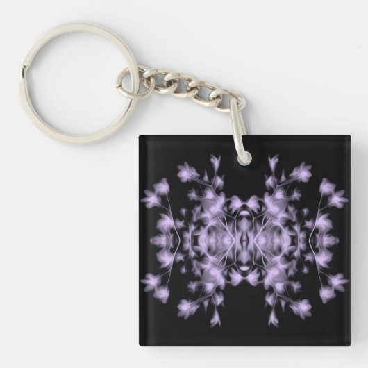 Abstract Floral Graphic Pattern Sleutelhanger (voorkant)