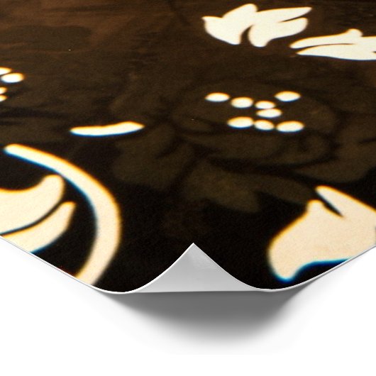 Abstract Floral Guitar Poster (Hoek)