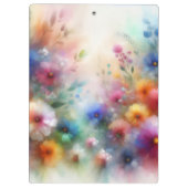Abstract Floral in Watercolor Style Klembord (Achterkant)