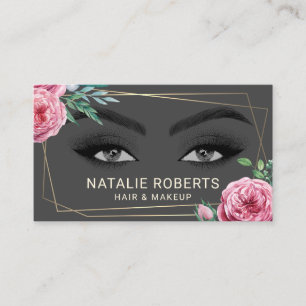 Abstract Floral Lijst Black Beauty Makeup Hair Visitekaartje
