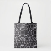 Abstract Floral Matrix (Charcoal) Fine Art Tote Bag (Voorkant)