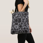 Abstract Floral Matrix (Charcoal) Fine Art Tote Bag (Dichtbij)