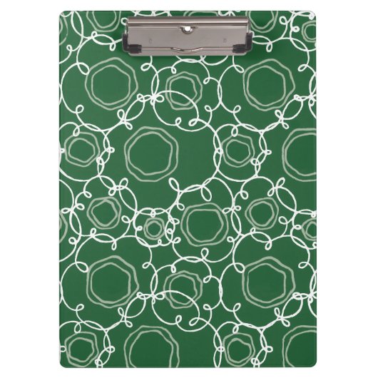 Abstract Floral Matrix (Dark Green) Fine Art Klembord (Voorkant)