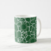 Abstract Floral Matrix (Dark Green) Fine Art Koffiemok (Voorkant rechts)